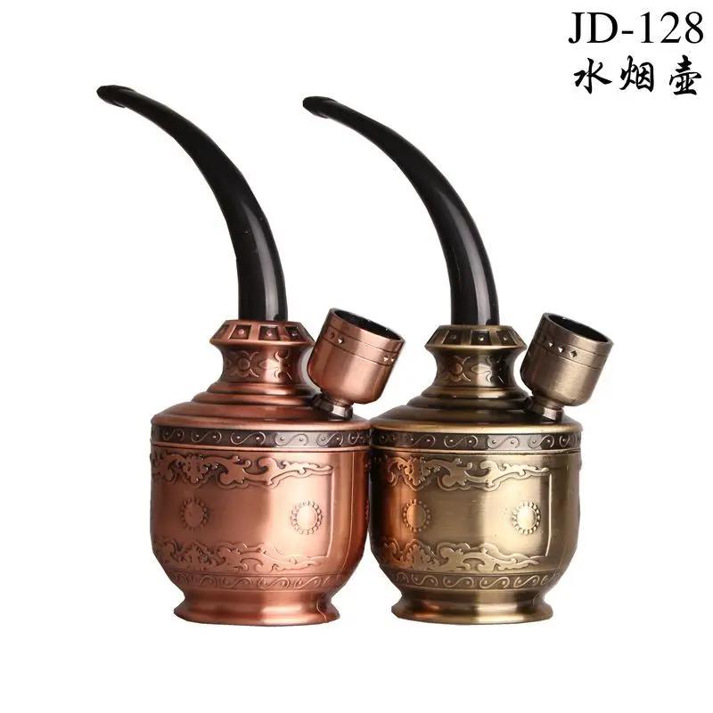 1pc Bronze Water Smoking Pipe Shisha Hookah Pipes Cigarette Holder Pipe