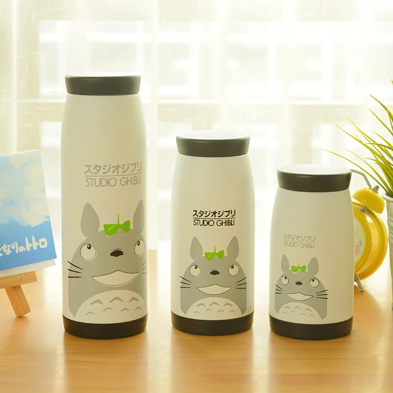 Simple life Stainless steel thermos vacuum cup cartoon cat totoro series thermo mug insulation cup