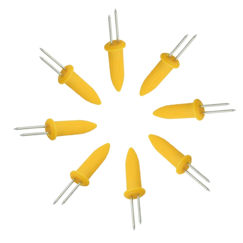

10pcs BBQ Corn Holder Fork Twin Prong Sweetcorn Skewers Barbecue Fork