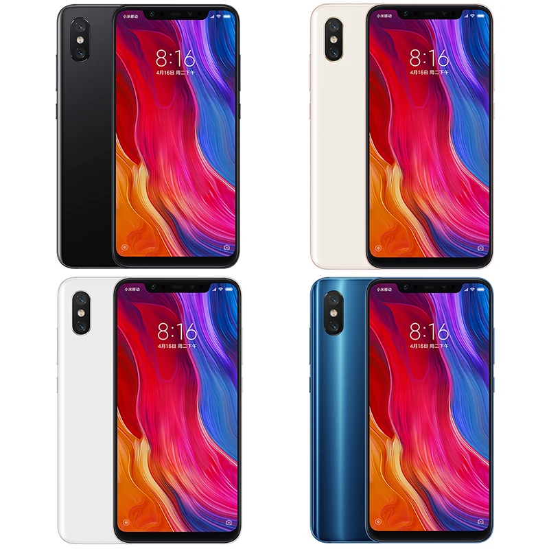 Original Xiaomi Mi 8 Mi8 Mobile Phone 6GB RAM 64GB ROM Snapdragon 845 Octa Core 6.21" 18.7:9 Full Screen 20MP Front Camera NFC