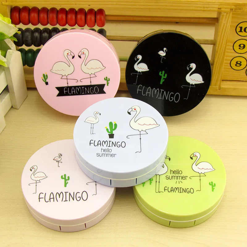 

Cartoon Flamingo Contact Lenses Case For Eyes For Lenses Strorage Container Contact Lens Box Lens Travel Mirror Travel Kit