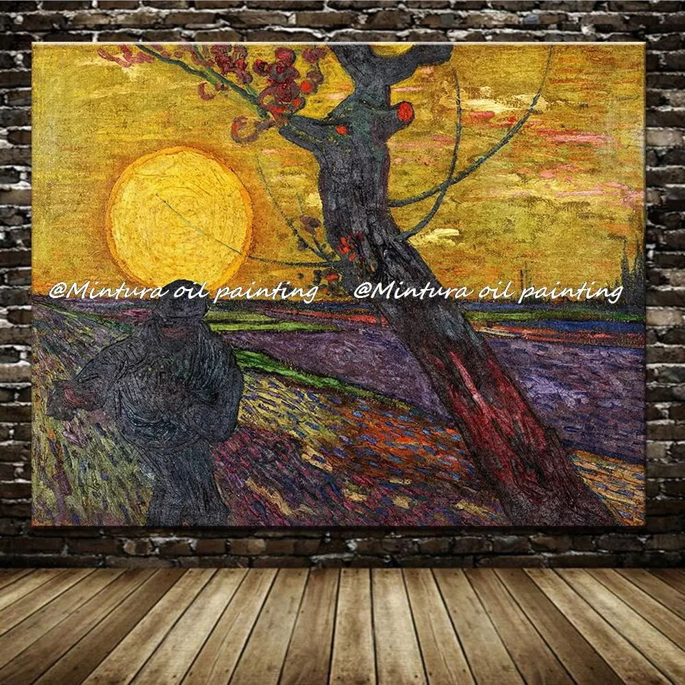 

The Sower By Vincent Van Gogh Handpainted Reproduction Famous Oil Painting On Canvas,Wall Art,Picture For Living Room,Home Decor