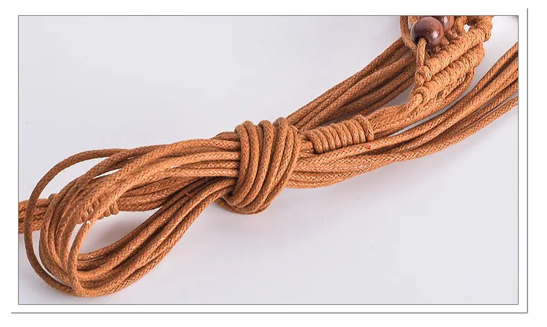 Чешского плетение с поясом в виде веревки для Для женщин Бохо ручной работы личности бисер леди Креативный дизайн талии пояс Cinturon Mujer BZ85