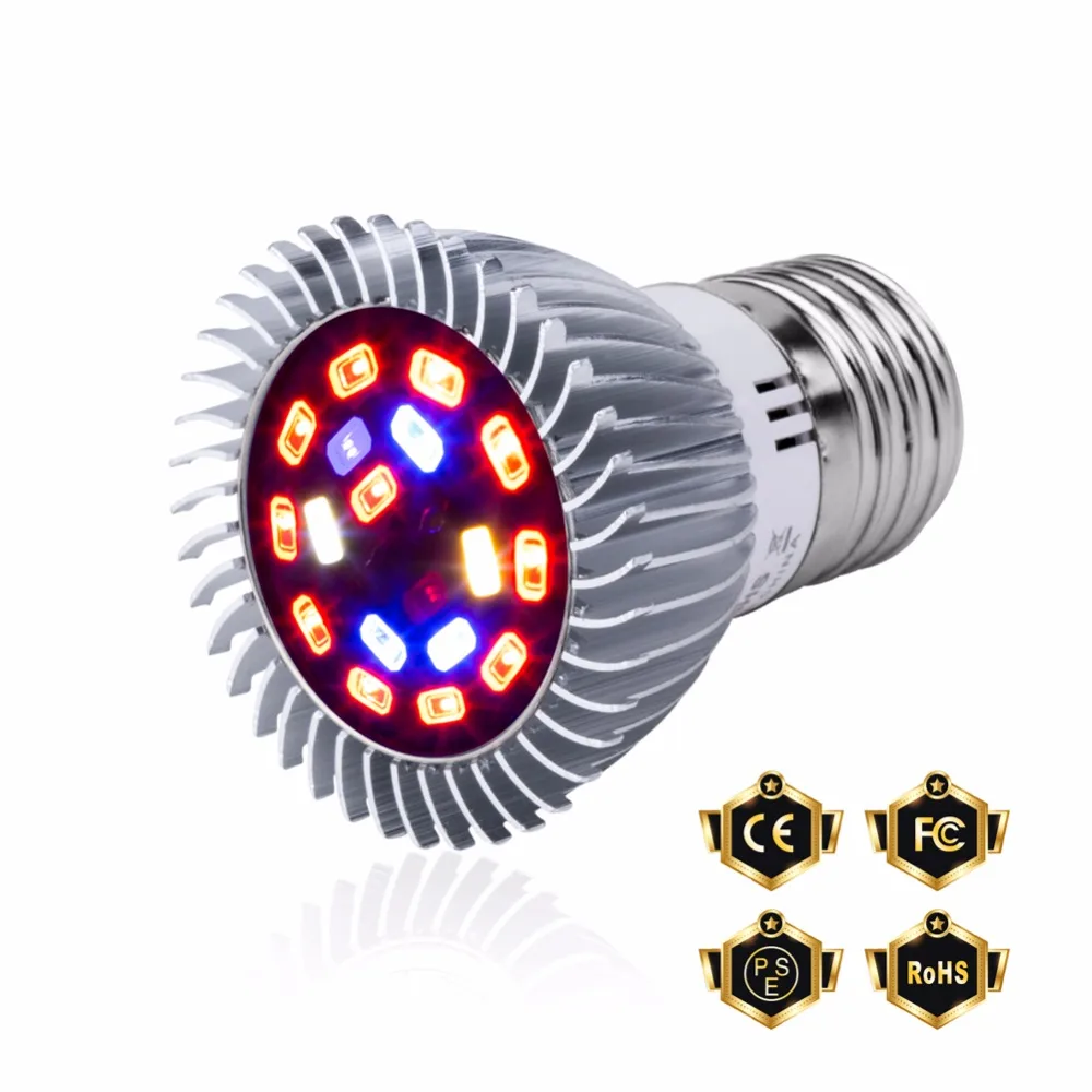 

E27 Grow LED Lamp For Plants E14 Full Spectrum LED Indoor Plant Grow Light 18W 28W 220V Hydroponics LED Bulb Seeds Flower 110V