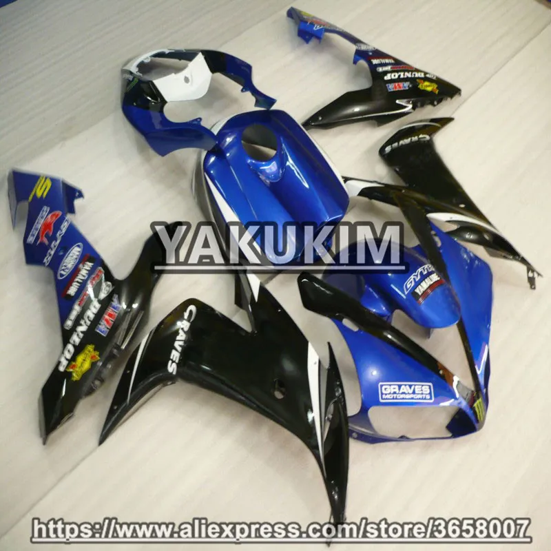 

YAKUKIM ABS Injection Fairing Kits For YAMAHA YZF R1 04-06 Year 2004 2005 2006 YZFR1 YZF1000 R1 04 05 06 Motobike Fairings