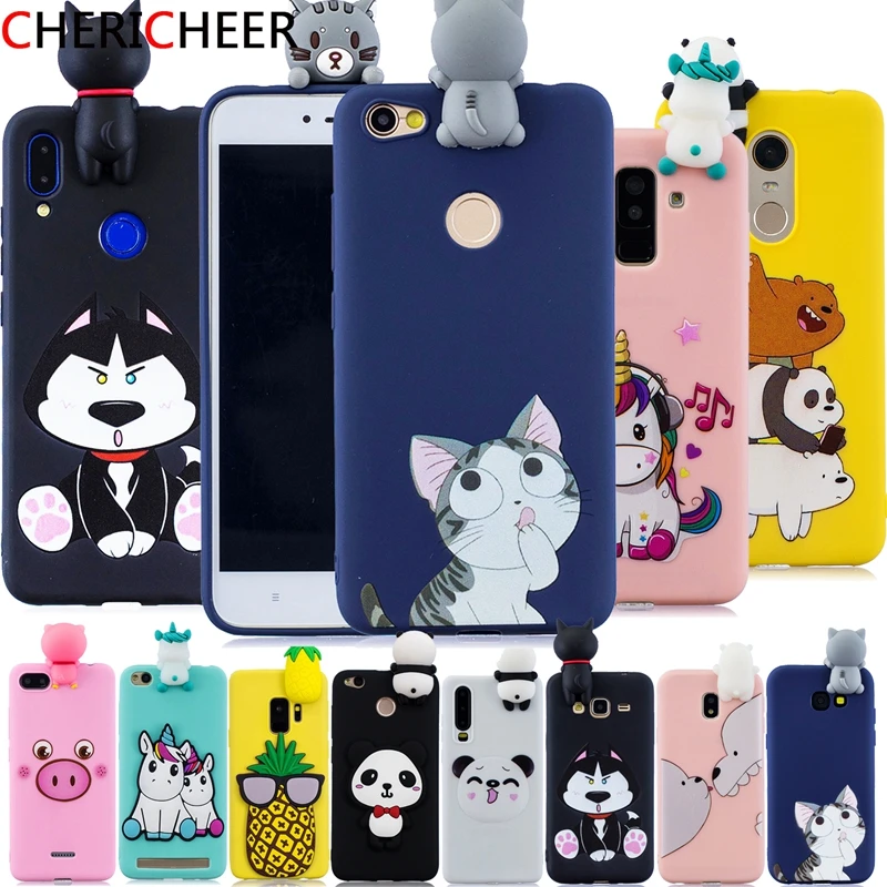 3D Pet Toys Cartoon Case For Xiaomi Redmi Note 5A Prime Slim Silicone Cases Cover |