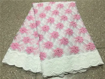 

Pretty mesh cloth embroidery French net lace fabric African apparel material for party dress EN133 (5yards/lot)