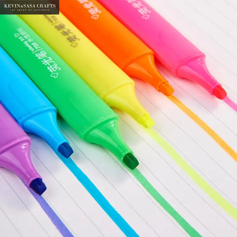 

6Pcs/Set Marker Pen Stationery School Supplies Ink Pen School Stationery Office Suppliers Kids Gift School Student Marker Tools