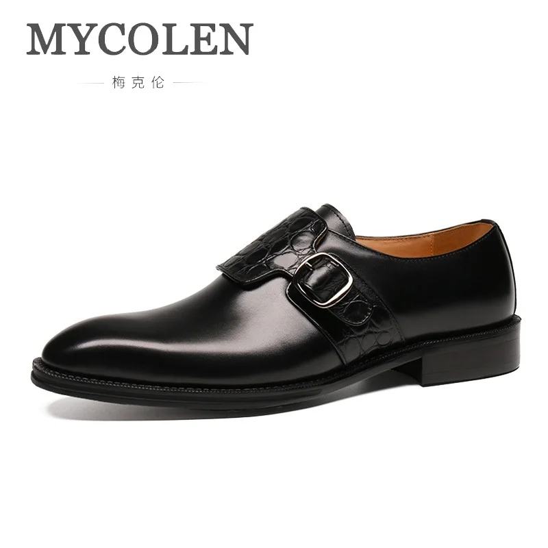 

MYCOLEN New Fashion Autumn Men Dress Shoes Men Leather Loafers Business Handmade Men Shoes Wedding Shoes Zapatillas Hombres