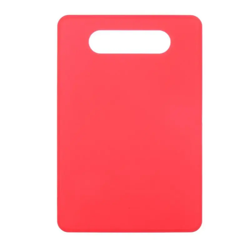 Пластиковая Нескользящая разделочная доска с отверстием для подвешивания, антибактериальная разделочная доска, разделочный блок для еды, кухонные инструменты - Цвет: Красный