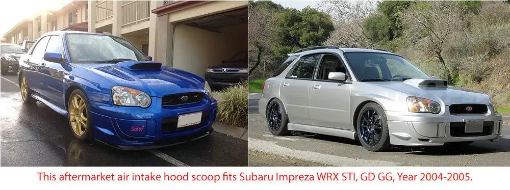 JDM капот из углеродного волокна Vent Scoop Bonnet вставка воздуховод Крышка для Subaru Impreza