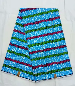 

6 Yards/lot Beautiful blue batik wax printed pattern african wax fabric for clothes WH14