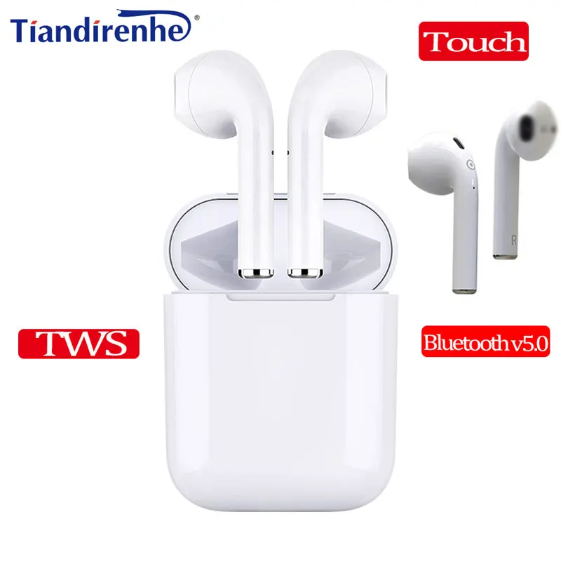 

Minii12s TWS Bluetooth v5.0 Headphone Touch Headset Wireless Earbuds i10 Earphone for iPhone Android PK i9s i7s i8 LK-TE8