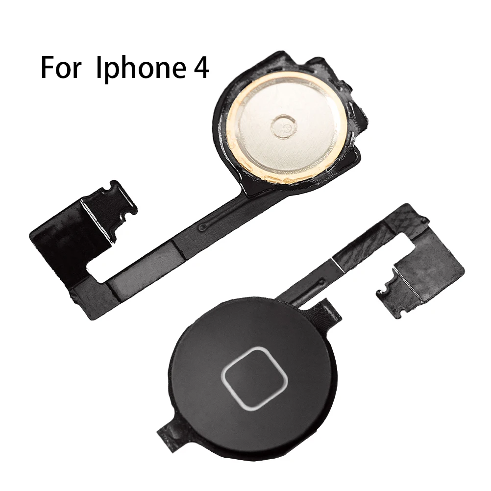 Черный, белый кнопка домой в сборе гибкий кабель датчик ленты полные части для iPhone 4 Совместимость: для iPhone 4
