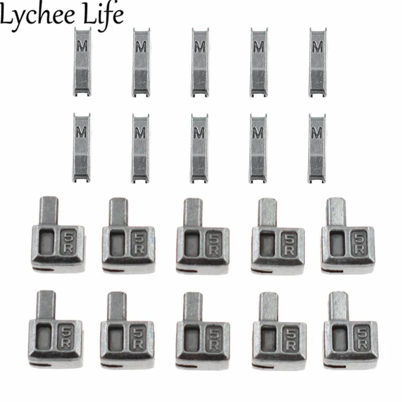 Lychee Life 10 шт. металлическая ремонтная застежка молния стопор цинк 5 # сплав