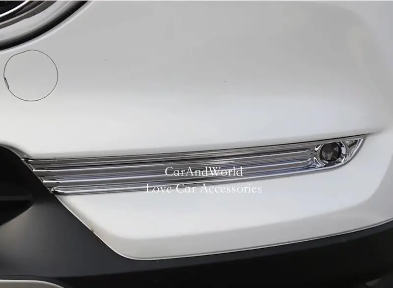 Спереди туман свет крышка головки Foglight свет лампы Планки для Mazda CX-5 CX5 ABS Chrome Наклейки автомобиля средства для укладки волос