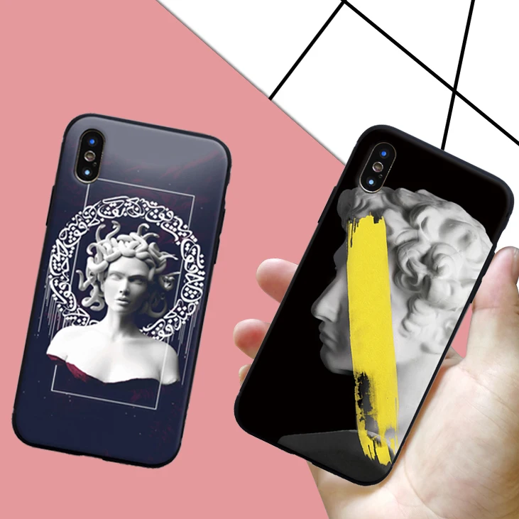 Мягкий силиконовый чехол для iPhone 11PRO телефона Medusa Vaporwave Glitch Iphone 6 6s 7 8 Plus XS XR