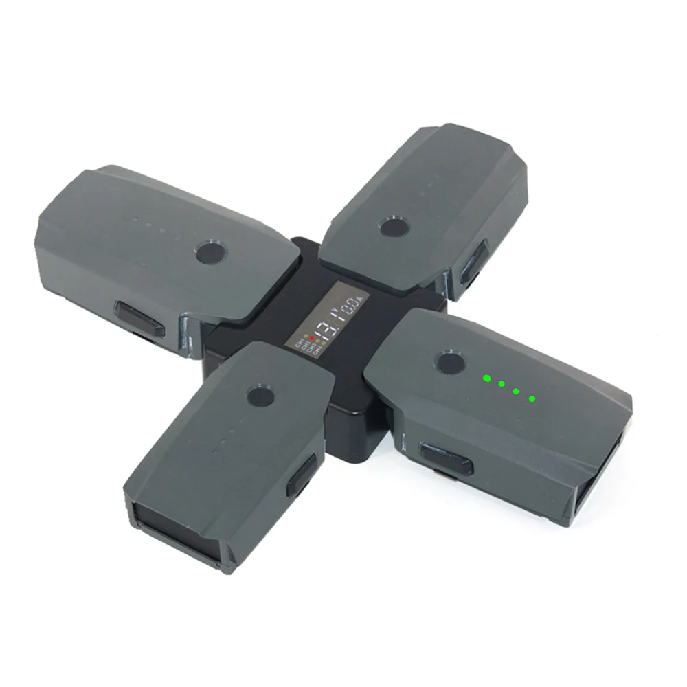 4 в 1 Hardshell Battery Steward Parallel Charging HUB Board для DJI Mavic Pro Drone Rapid Multi Charger с цифровым