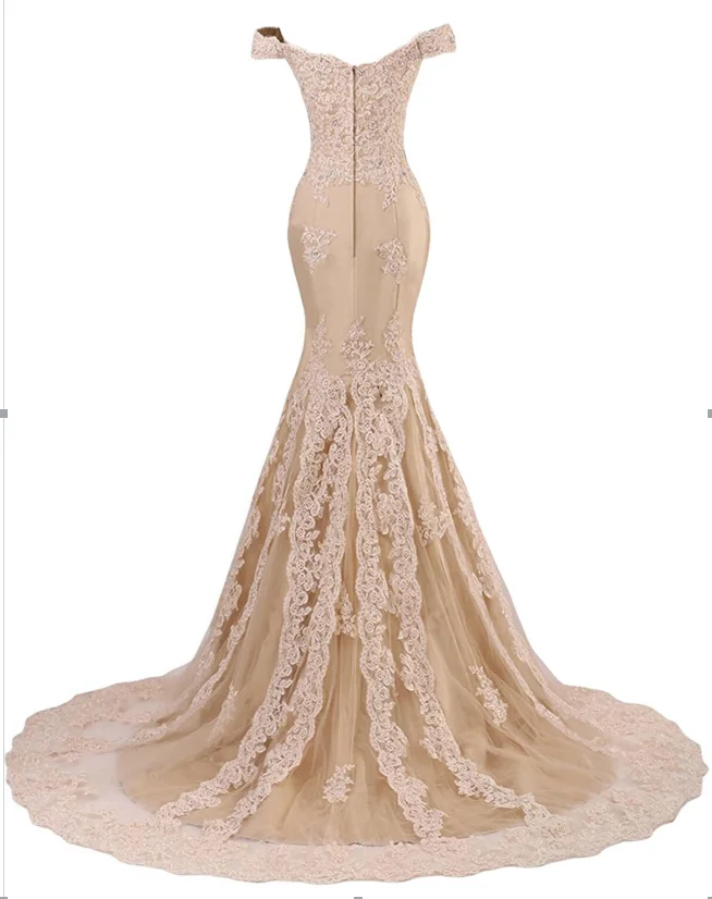 Для женщин Формальные Шампанское длинное платье V шеи Кружева Тюль женский Пром платья для Свадебная вечеринка