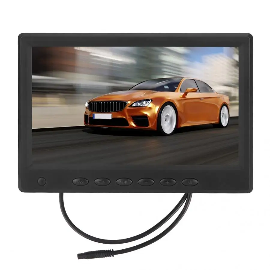 7 дюймов HD AV lcd цветной автомобильный монитор 1024*600 NTSC PAL заднего вида Автомобильный монитор заднего вида