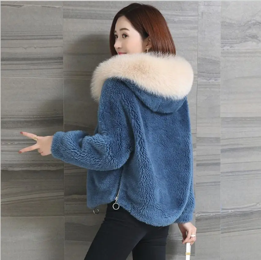 Женские куртки с искусственным овечьим мехом Короткая секция Xs/3XL женские пальто