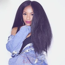 Stock TOP Quality italian yaki full lace wig 130% density kinky straight wig brazilian human hair glueless full lace yaki wigs