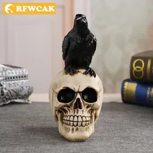 Прямая поставка европейская статуя черепа из смолы скульптура