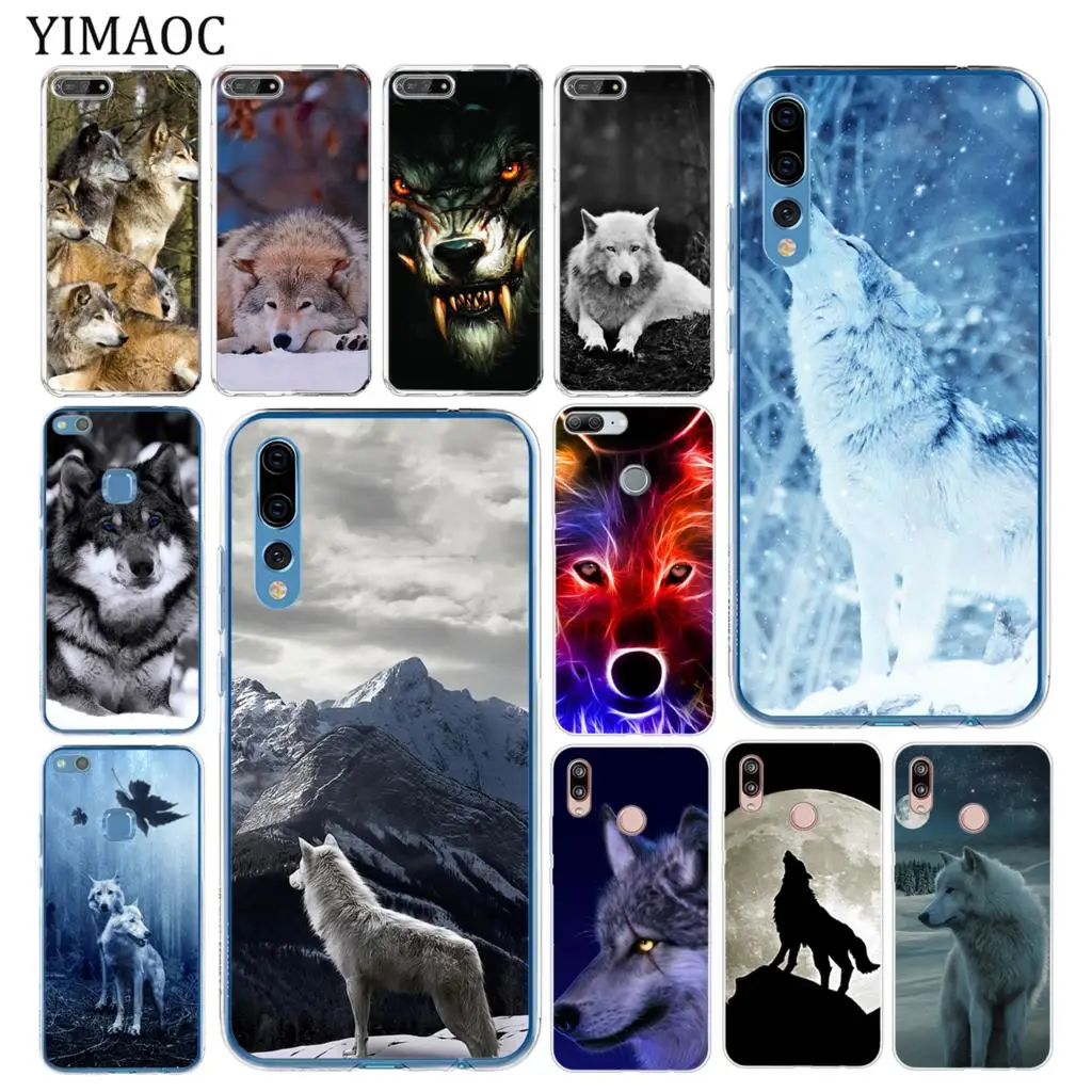Мягкий силиконовый чехол для телефона YIMAOC The Wolf animal из ТПУ Huawei P30 P20 Pro P10 P9 P8 Lite 2016 2017