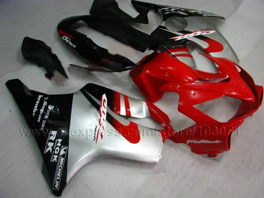 Комплект обтекателей ABS для Honda Cbr 600 F4i 04 05 06 07 2004 2005 2006 2007 комплект красного и