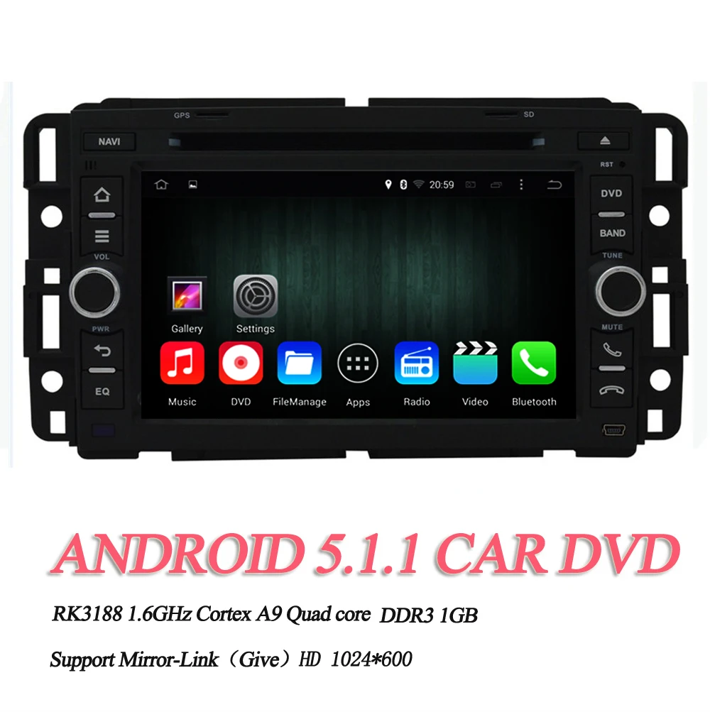 2din Android 5.1.1 Car DVD Player For Hummer H2 2008 2011 Quad Core 7