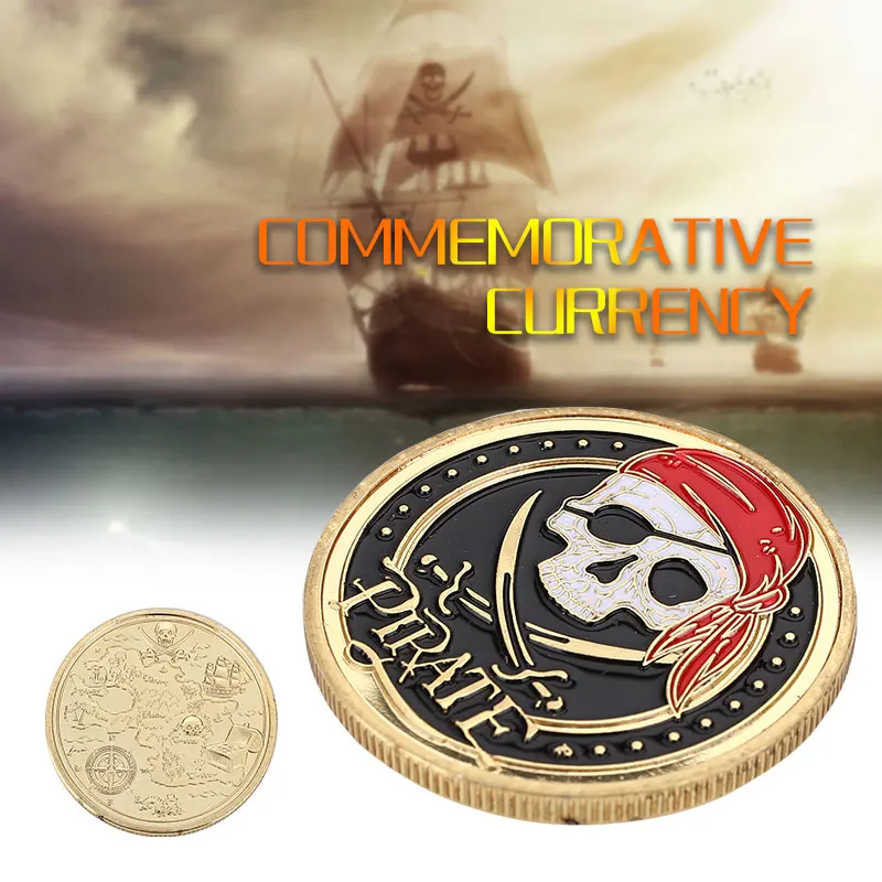 

Gold-Plated Favorite Collection Coin PIRATE Commemorative Coin Souvenir Coin