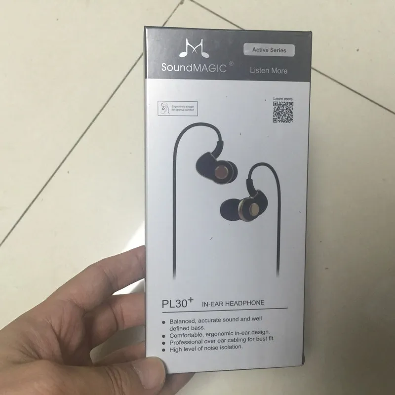 SoundMAGIC PL30+ IEM наушники спортивные в ухо стерео Hi-Fi наушники с термоусадочным ушным вкладышем обновленная версия PL30