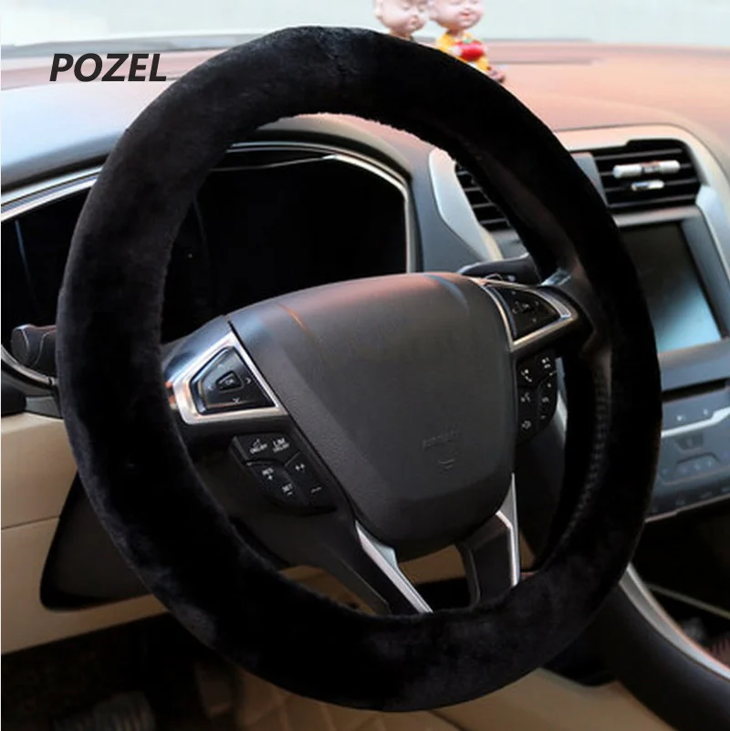 ZIVACATE Microfiber Leather Car Steering Wheel Cover Universal Anti-Slip Car Accessories For Men