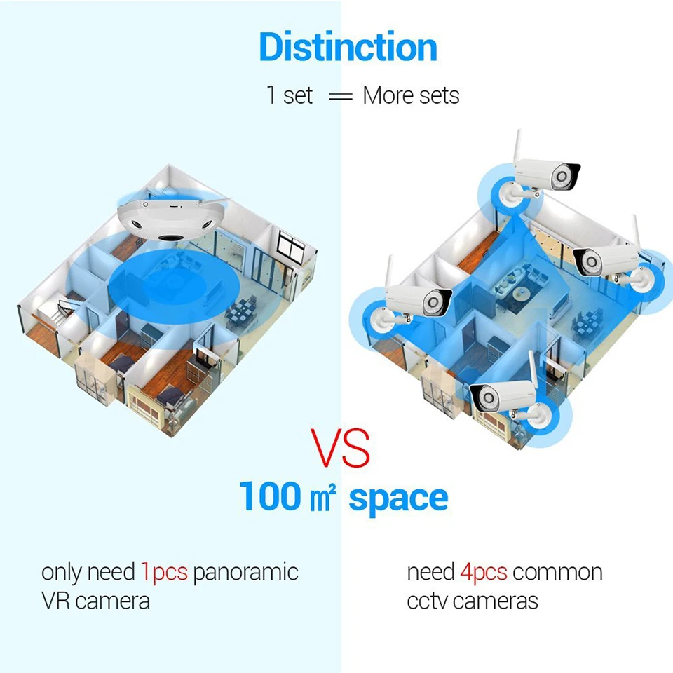 09 Funi V380 Home Camera 960P HD Mini IP Camera WiFi Smart Wireless Infrared Wide Angle 2-way Talk Night Vision Security Camera