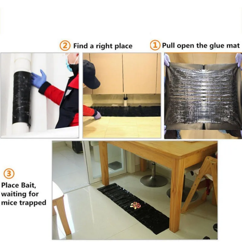 Горячая 1,2 м домашняя клейкая мышеловка прочный клей кошки-мышки липкая доска для Дома Офиса ресторана мыши липкая доска