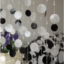 № 8 готовой Шторы 10 шт./лот красочные в виде ракушки Кристалл бисера Дверные Шторы экран крыльцо раздела Рождество украшения 01