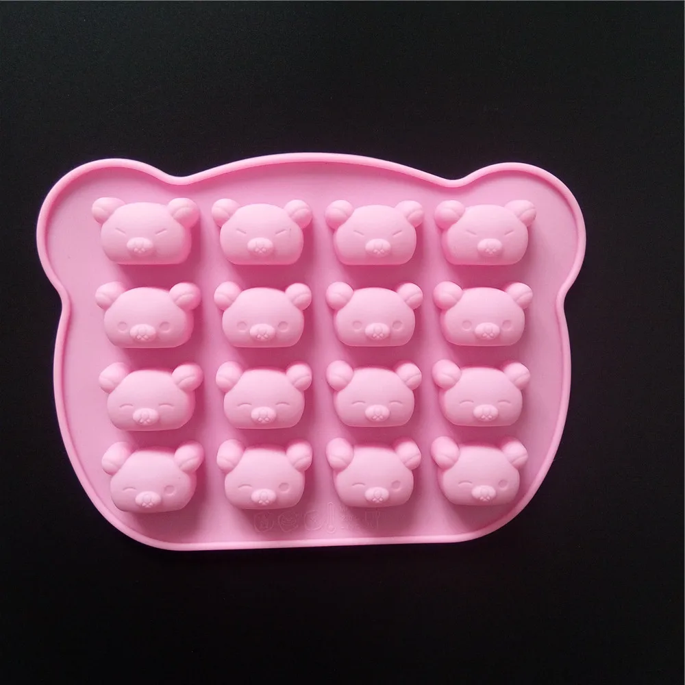 Cute Bear Shaped Silicone Chocolate Mold DIY Kitchen Bakeware Supplies