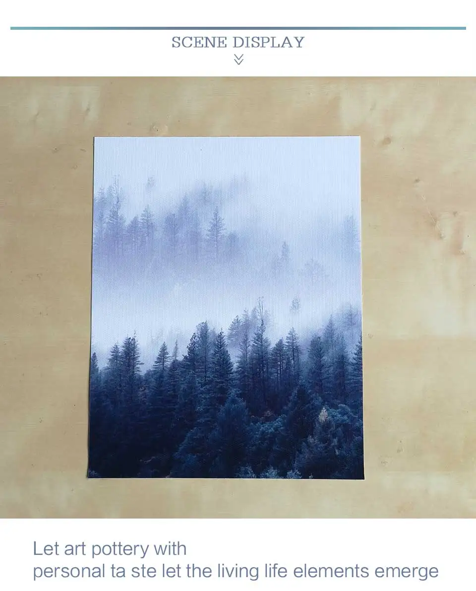 Canvas Poster Nordic Decor Forest Poster Painting Landscape Picture By Numbers On Canvas Wall Art Posters And Prints Living Room    (3)