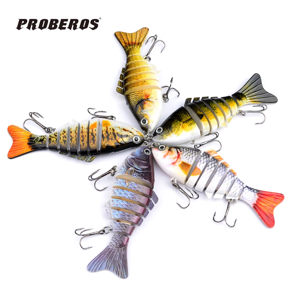 5pc/lot Proberos 7 Sections Fishing Lure 10cm/4" 0.55oz/15.5g Swimbait