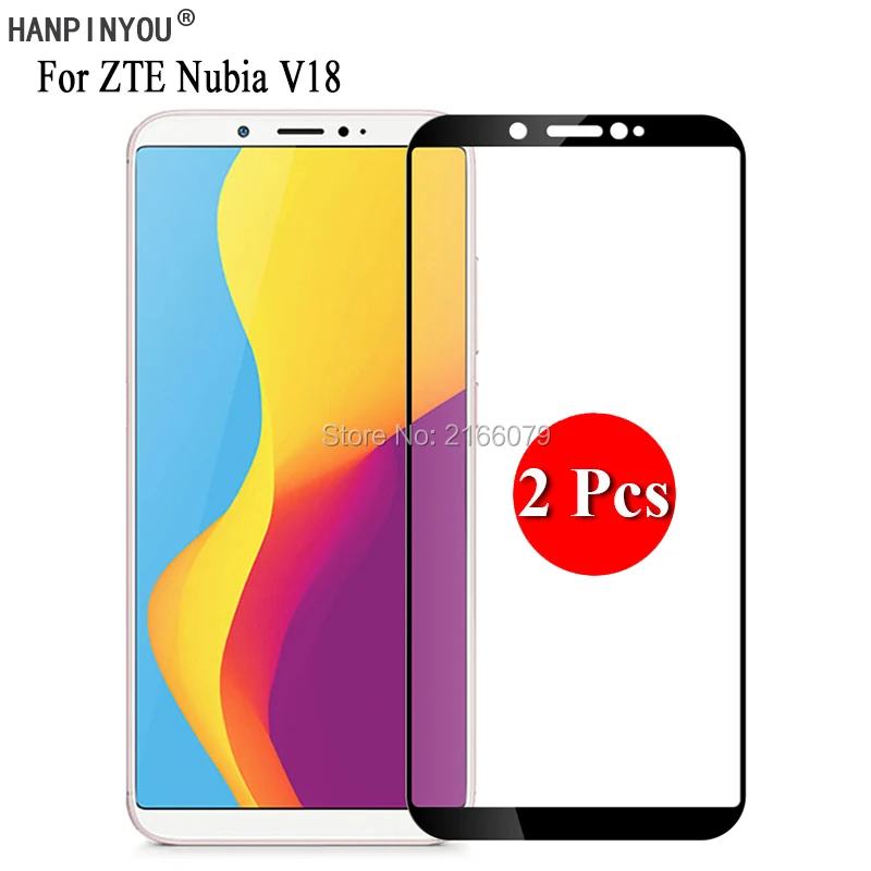 

2 Pcs/Lot For ZTE Nubia V18 V 18 6.01" Full Cover Screen Protector Tempered Glass Protective Film + Clean Tools