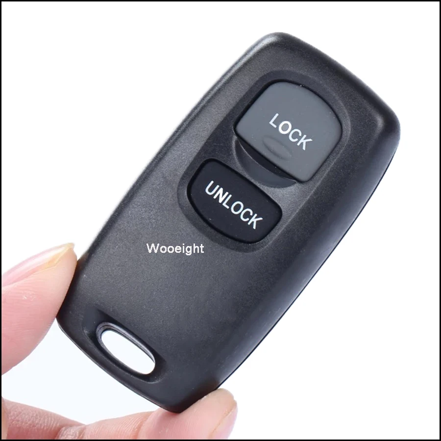 Wooeight New Replacement 2 Buttons Car Remote Control Key Case Shell For Mazda 3 6 2004 2010 Key Shell Keyless Entry No Clips (3)