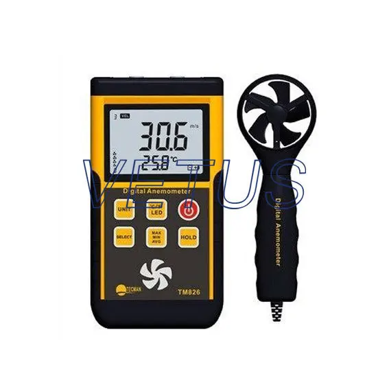 

TM-826 TM826 digital anemometer, wind speed meter with measuring range 0.3~45m/s