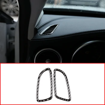 

2pcs Real Carbon Fiber Dashboard Air Conditioning Vent Frame Sticker For Mercedes Benz GLC X253 C Class W205 2015-2019 Car Auto