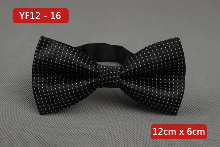 YISHLINE NEW Men's Bow Tie Gold Paisley Bowtie Business Wedding Bowknot Dot Blue And Black Bow Ties For Groom Party Accessories - Цвет: YF12-16