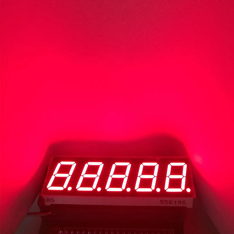 

5pcs 0.56inch 1/2/3/4/5 Bits Digit LED Display Digital Module 7-Segment Tube 1 2 3 4 5 Digits 0.56" Red 7 Segments Display CC CA