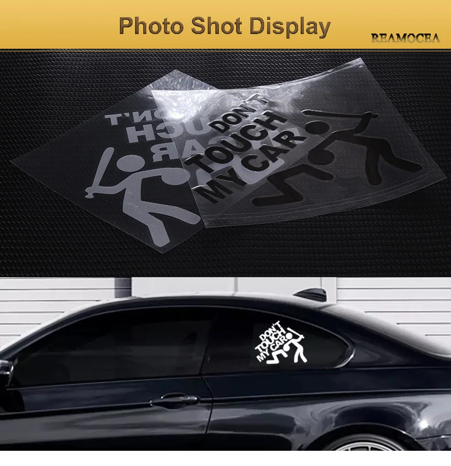 Reamocea Safety Warning Vinyl Car stickers DO NOT TOUCH MY CAR Decals Window Door Body For Ford Honda BMW Toyota Kia Nissan Audi (7)