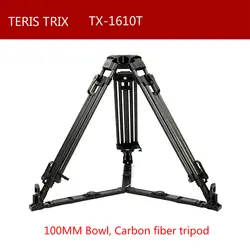 Терис tx-1610t 100 мм чаша из углеродного Волокно видео Камера Штатив для Tilta Rig Красной Scarlet Epic FS700