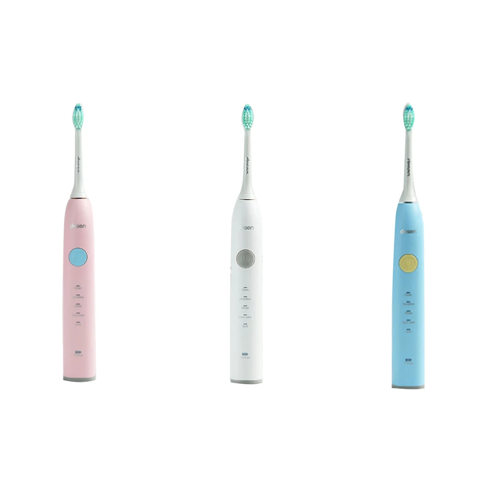 

Rechargeable Sonic Electronic Tooth Brush Waterproof Low Noise Electric Toothbrush Replaceable Brush Head