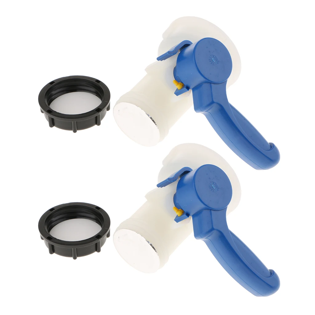 2 piece Anti-corrosion 1000L IBC Tote Tank Butterfly Valve Switch Water Adapter Hose Pipe Connector(75mm)