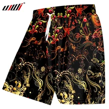 UJWI мужские новые 3D печатные желтые цветы и листья Harajuku размера плюс 6XL Habili мужские спортивные штаны летние пляжные шорты
